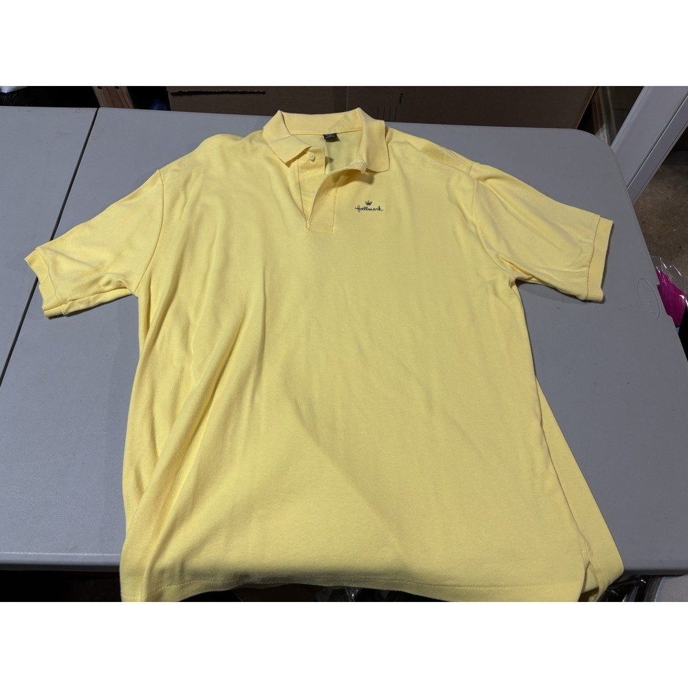 Vtg Hallmark XL Yellow Polo Shirt‎